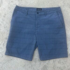 Valor Collective Men's Grey Striped Flat Front Shorts Size 33